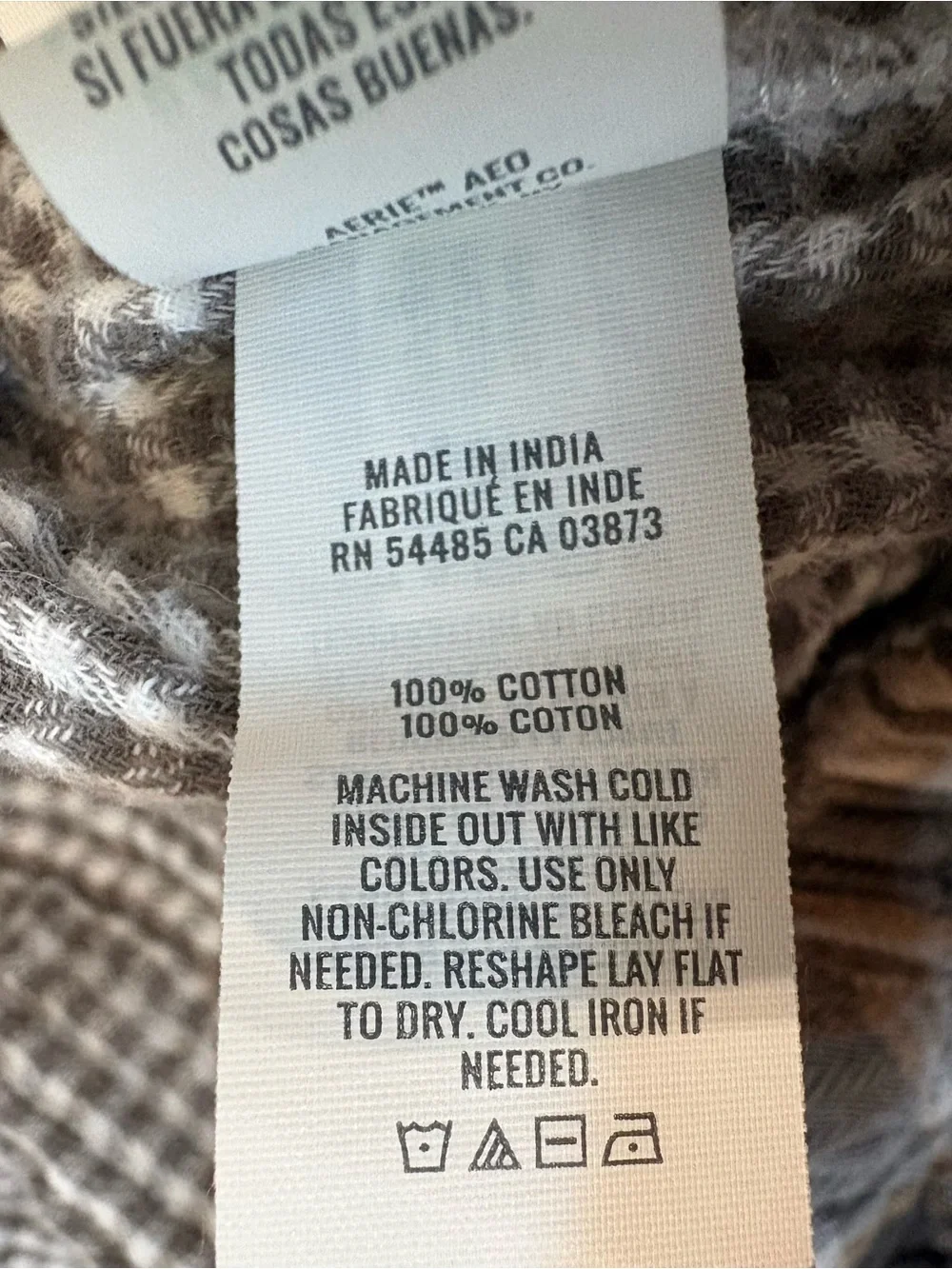 Aerie Soft Gauze Pajama Jogger Pants Plaid Neutral Coastal Boho Loungewear XS